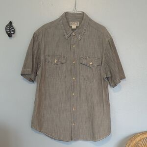 Duluth Trading Company Mens Breeze Shooter Relaxed Fit Button Down Shirt In Grey